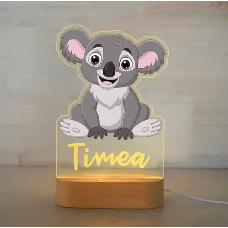 Personalized Custom Name Night Light Acrylic USB LED Lamp For Kids 18