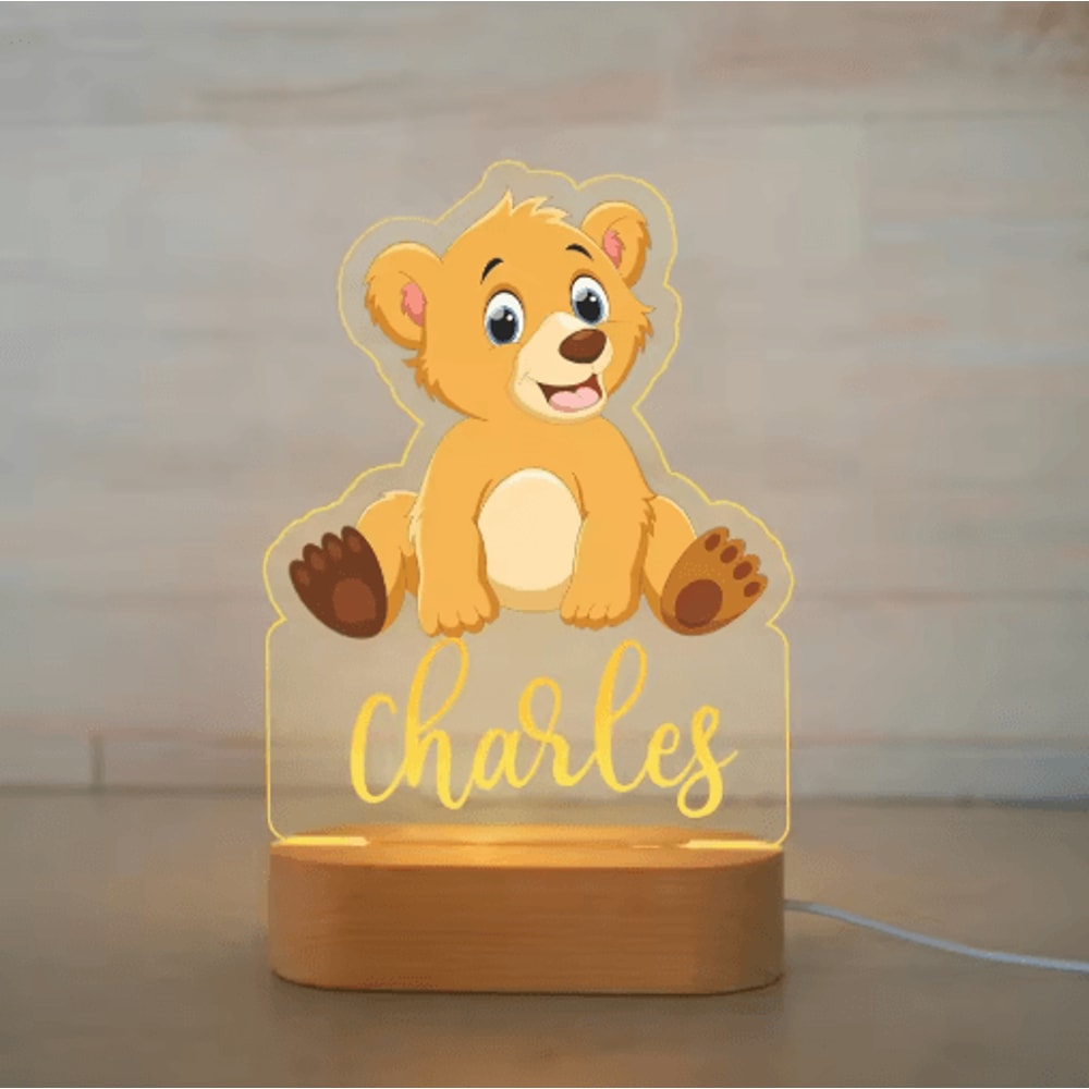 Personalized Custom Name Night Light Acrylic USB LED Lamp For Kids 19