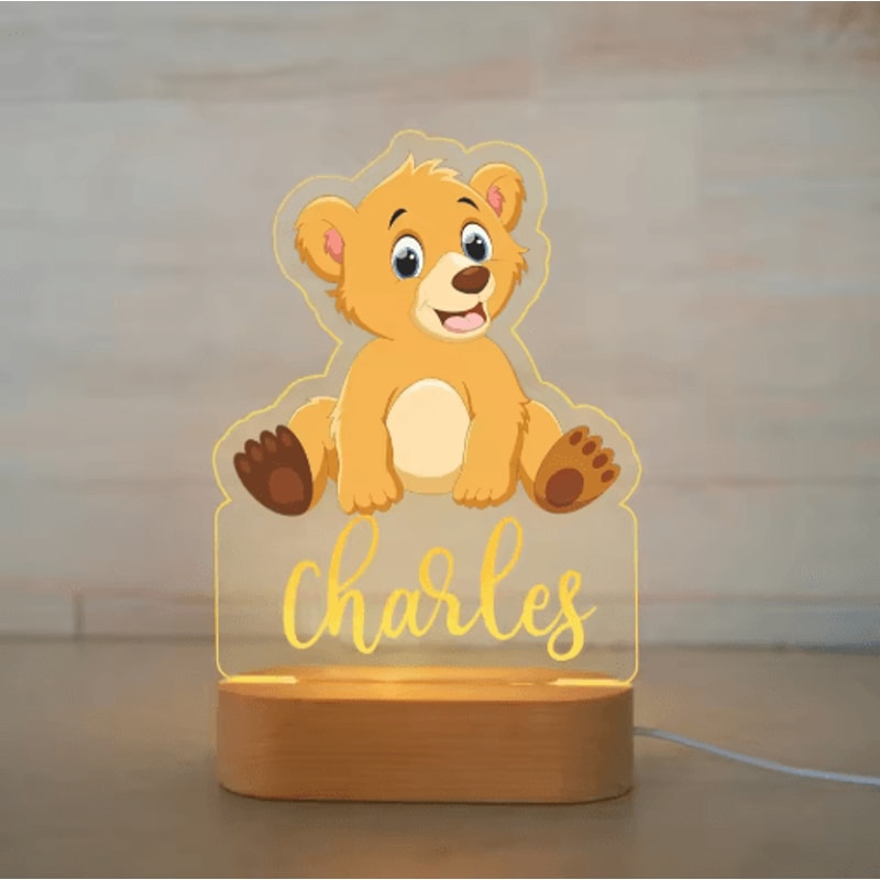 Personalized Custom Name Night Light Acrylic USB LED Lamp For Kids 19