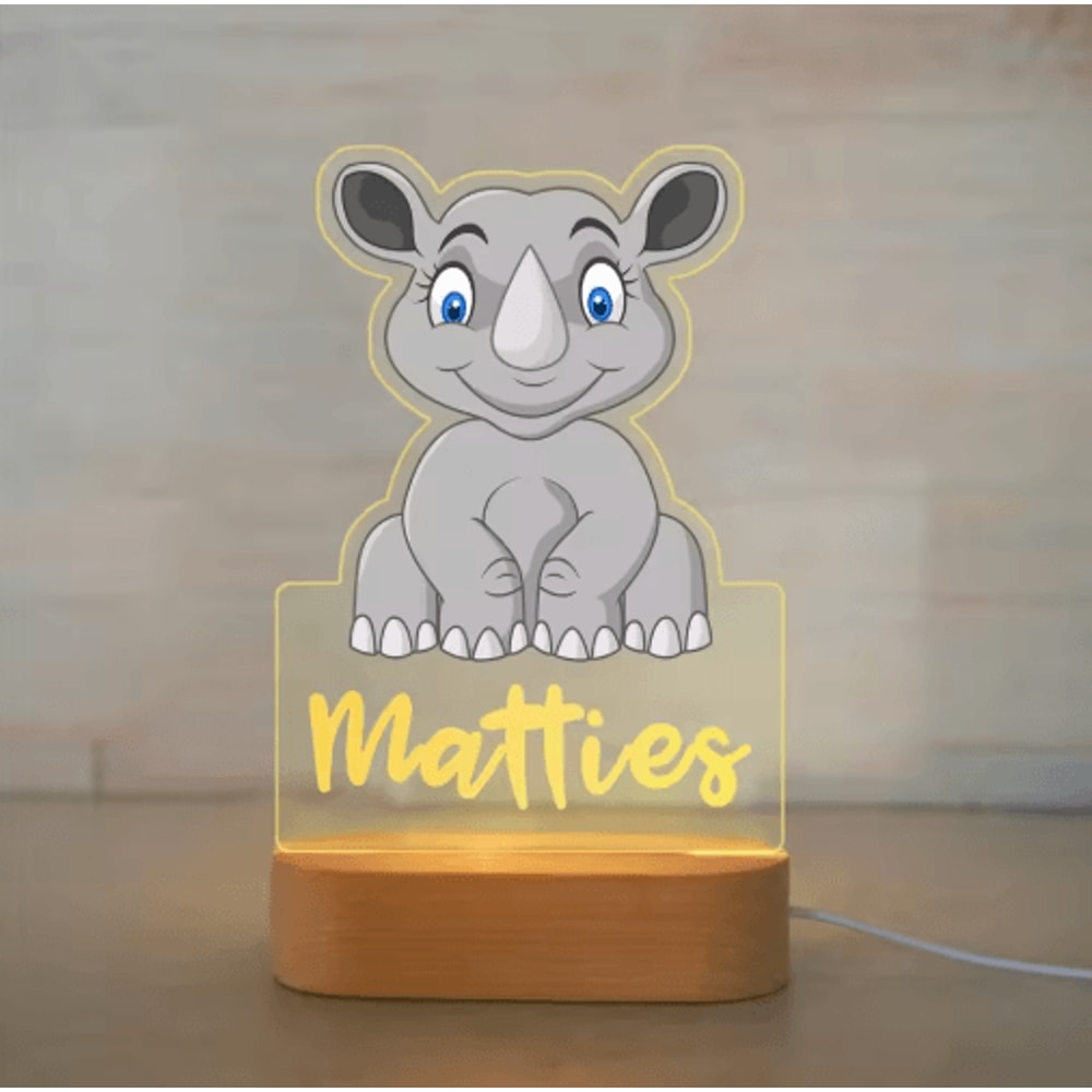 Personalized Custom Name Night Light Acrylic USB LED Lamp For Kids 2