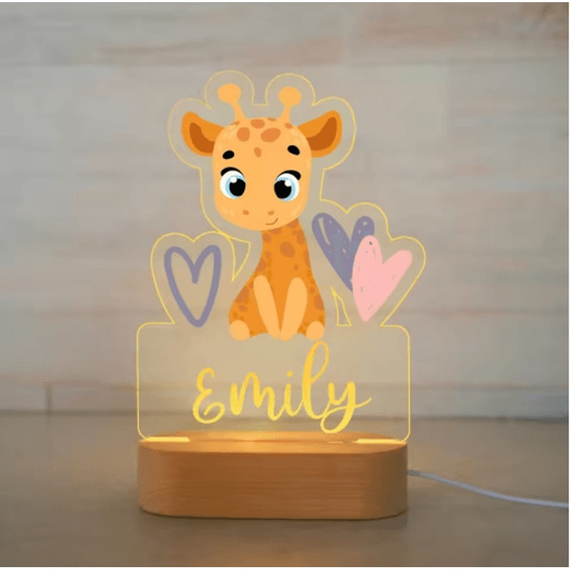 Personalized Custom Name Night Light Acrylic USB LED Lamp For Kids 20