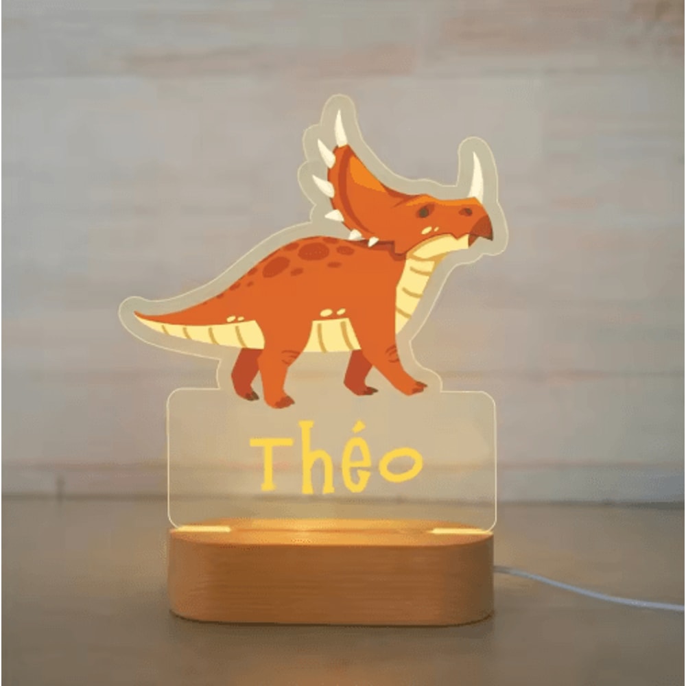 Personalized Custom Name Night Light Acrylic USB LED Lamp For Kids 5