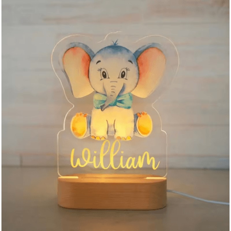Personalized Custom Name Night Light Acrylic USB LED Lamp For Kids 7