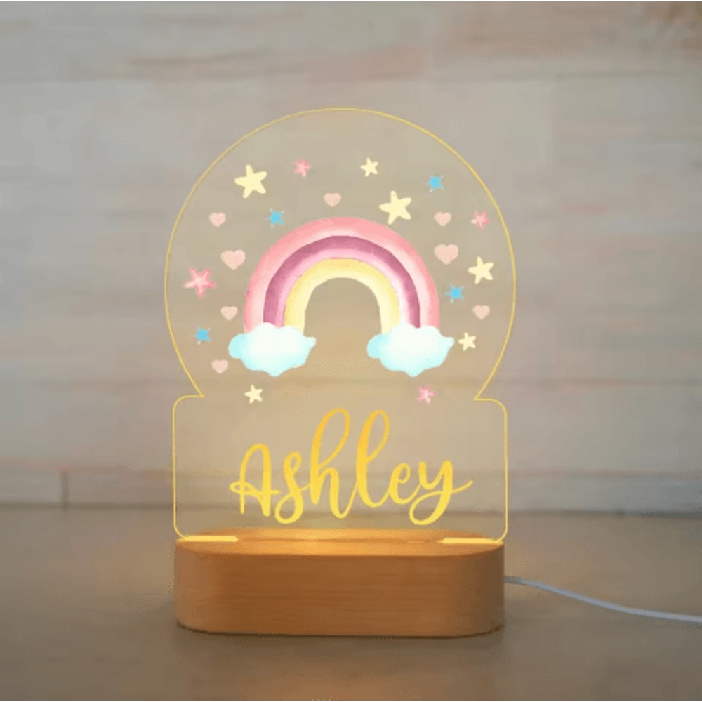 Personalized Custom Name Night Light Acrylic USB LED Lamp For Kids 21