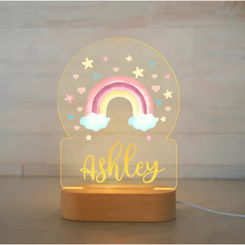 Personalized Custom Name Night Light Acrylic USB LED Lamp For Kids 21