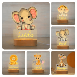 personalized custom name night light acrylic usb led lamp for kids