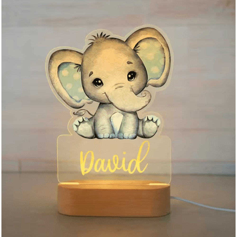 Personalized Custom Name Night Light Acrylic USB LED Lamp For Kids 27