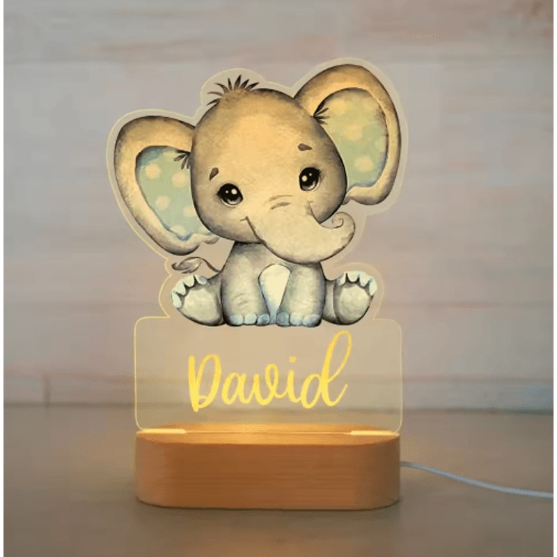 Personalized Custom Name Night Light Acrylic USB LED Lamp For Kids 27