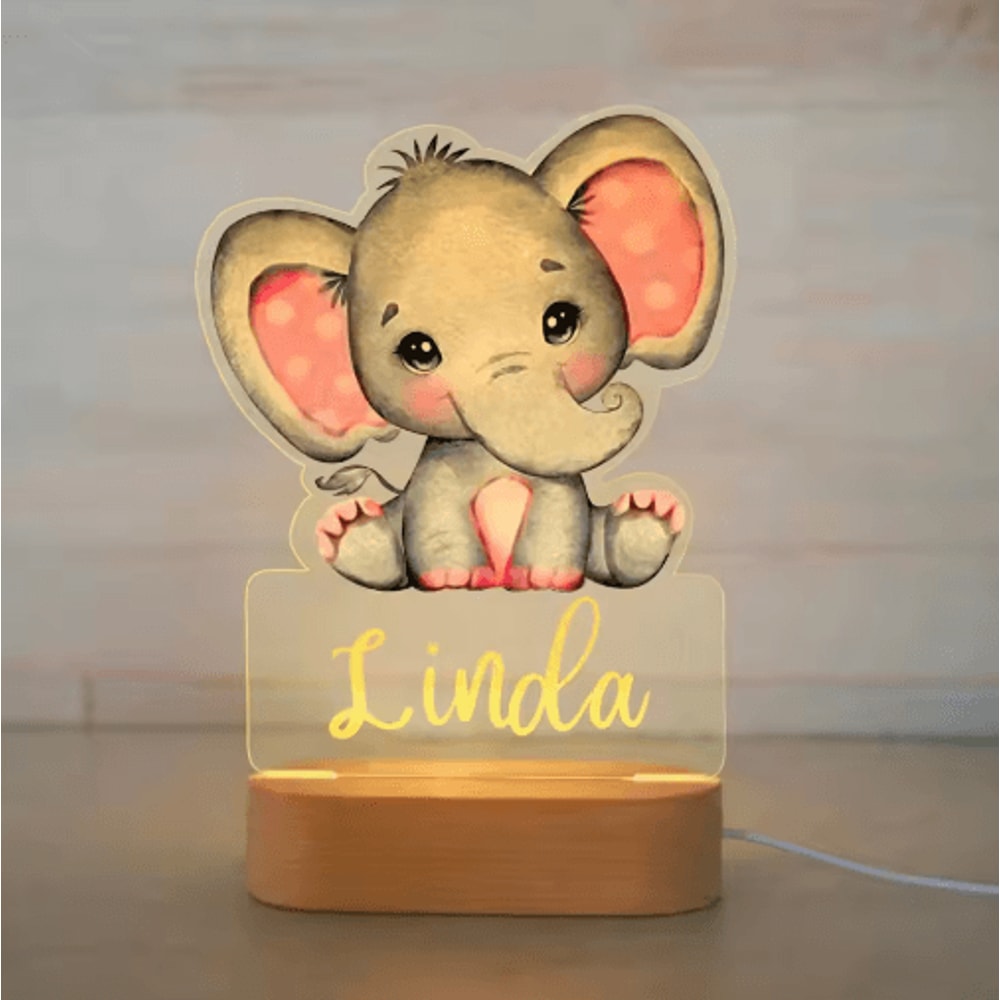 Personalized Custom Name Night Light Acrylic USB LED Lamp For Kids 28