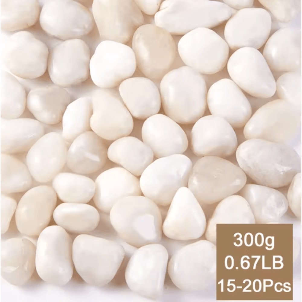 Premium White Decorative Pebbles Polished Garden Aquarium Stones For Elegant Landscaping 2
