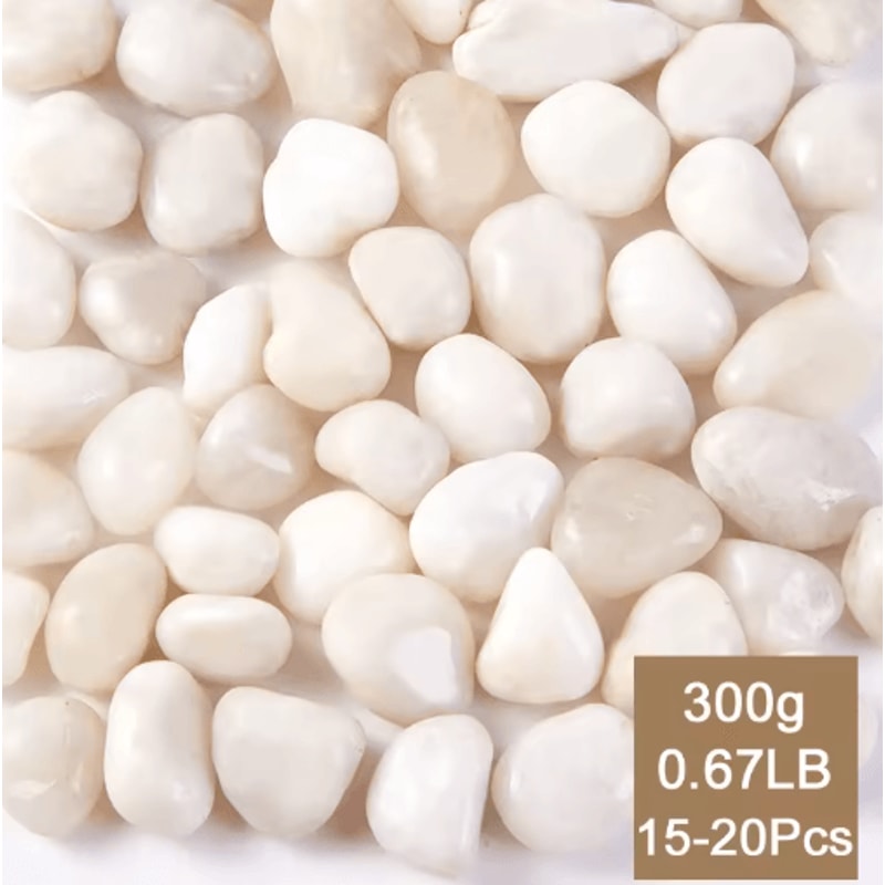 Premium White Decorative Pebbles Polished Garden Aquarium Stones For Elegant Landscaping 2