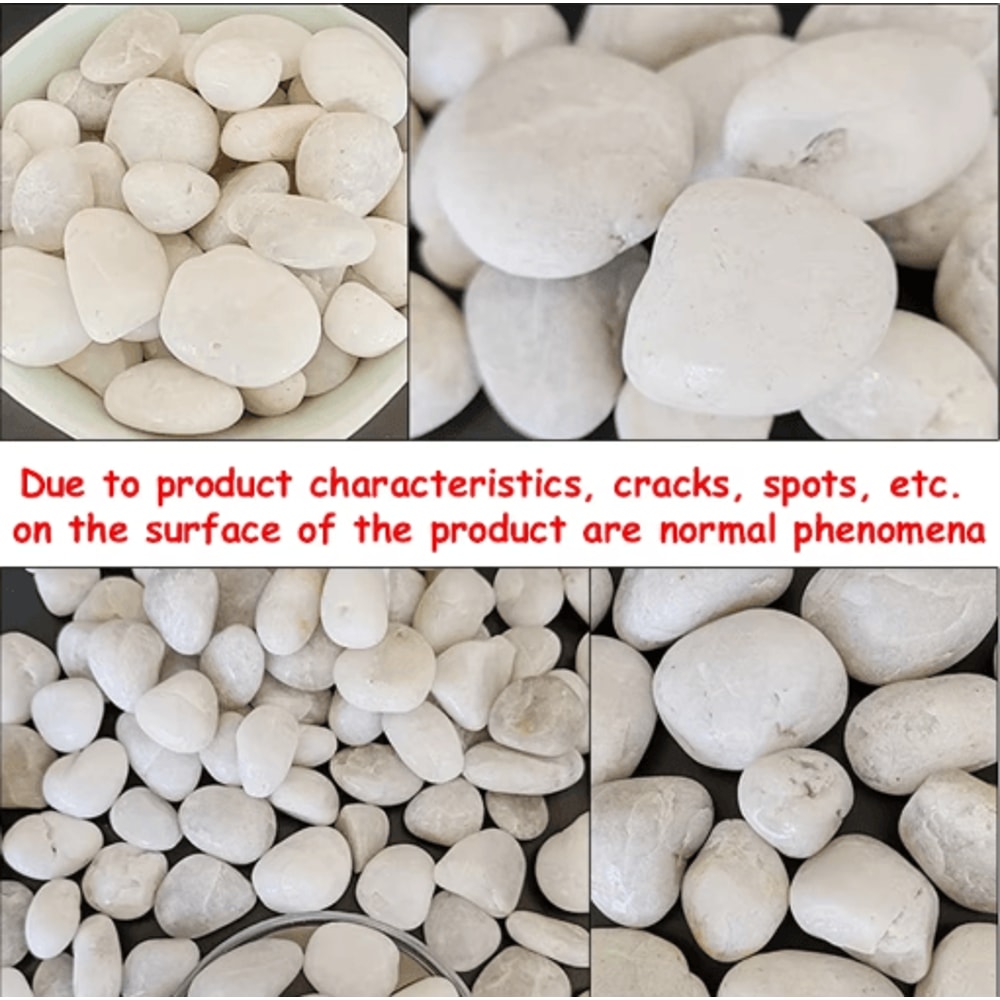 Premium White Decorative Pebbles Polished Garden Aquarium Stones For Elegant Landscaping 6