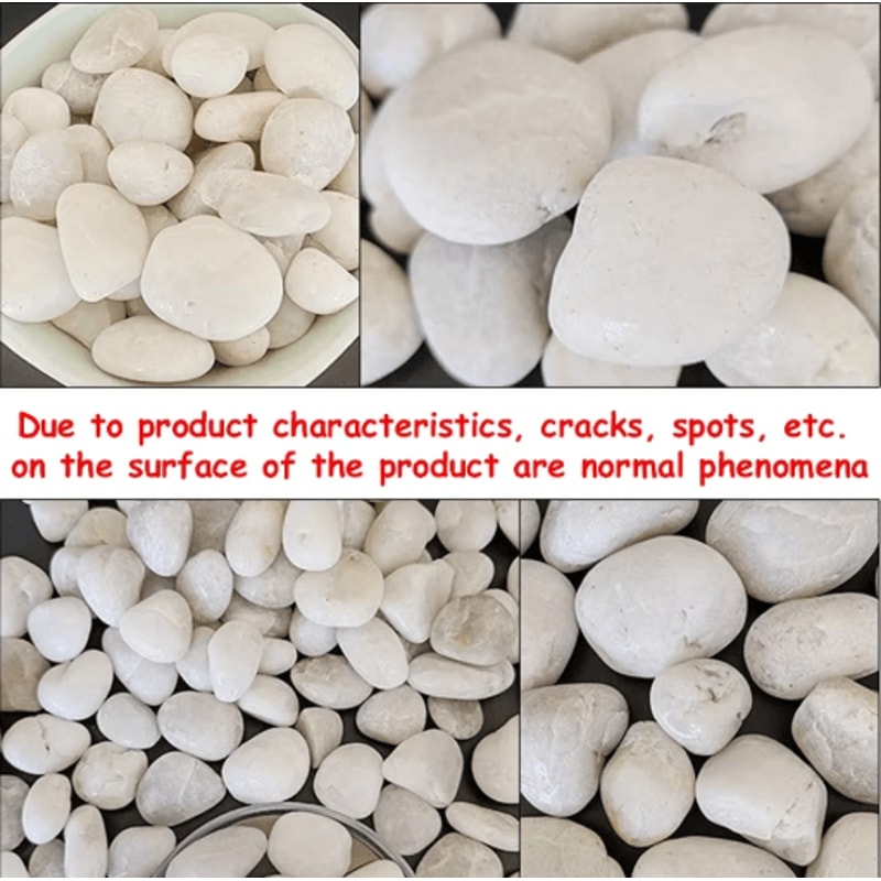 Premium White Decorative Pebbles Polished Garden Aquarium Stones For Elegant Landscaping 6