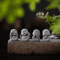 Cute Zen Monk Statues Serene Meditation Decor Mini Garden Figurines Set 4
