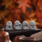 Cute Zen Monk Statues Serene Meditation Decor Mini Garden Figurines Set 8