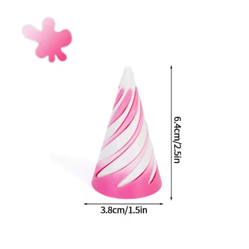 3D Printed Rotating Spiral Pyramid AntiStress Fidget Toy Sensory Desk Decor 12