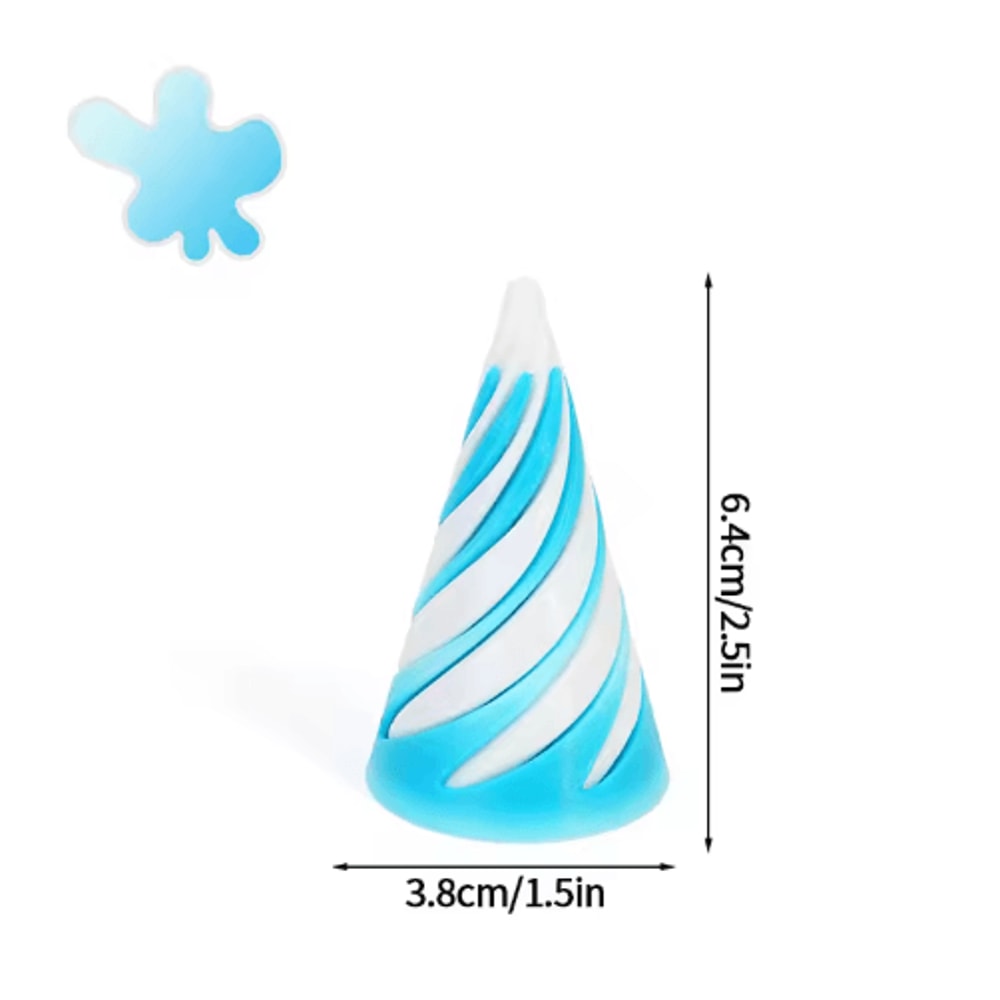 3D Printed Rotating Spiral Pyramid AntiStress Fidget Toy Sensory Desk Decor 13