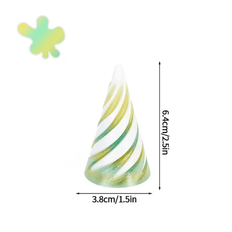 3D Printed Rotating Spiral Pyramid AntiStress Fidget Toy Sensory Desk Decor 14