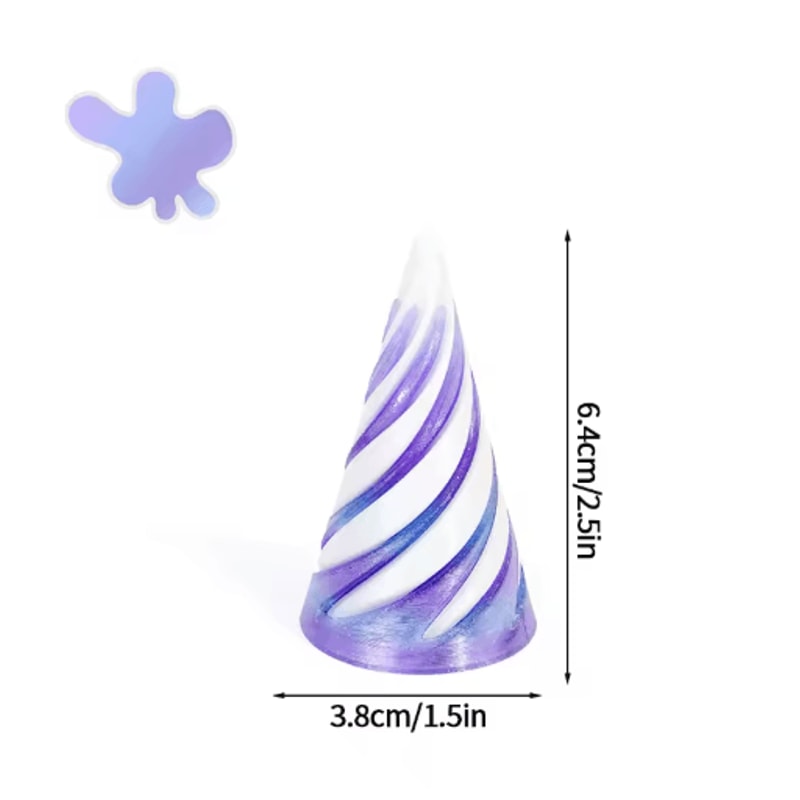 3D Printed Rotating Spiral Pyramid AntiStress Fidget Toy Sensory Desk Decor 15