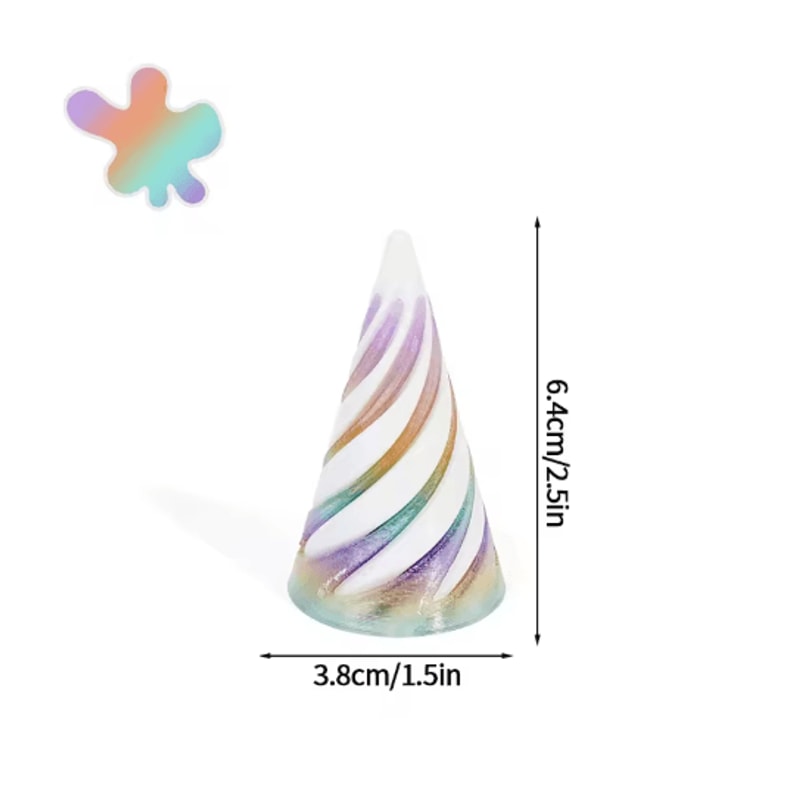 3D Printed Rotating Spiral Pyramid AntiStress Fidget Toy Sensory Desk Decor 16