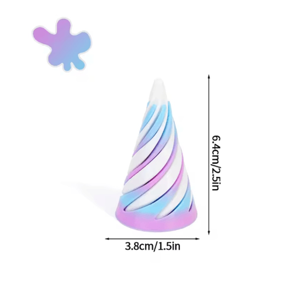 3D Printed Rotating Spiral Pyramid AntiStress Fidget Toy Sensory Desk Decor 17