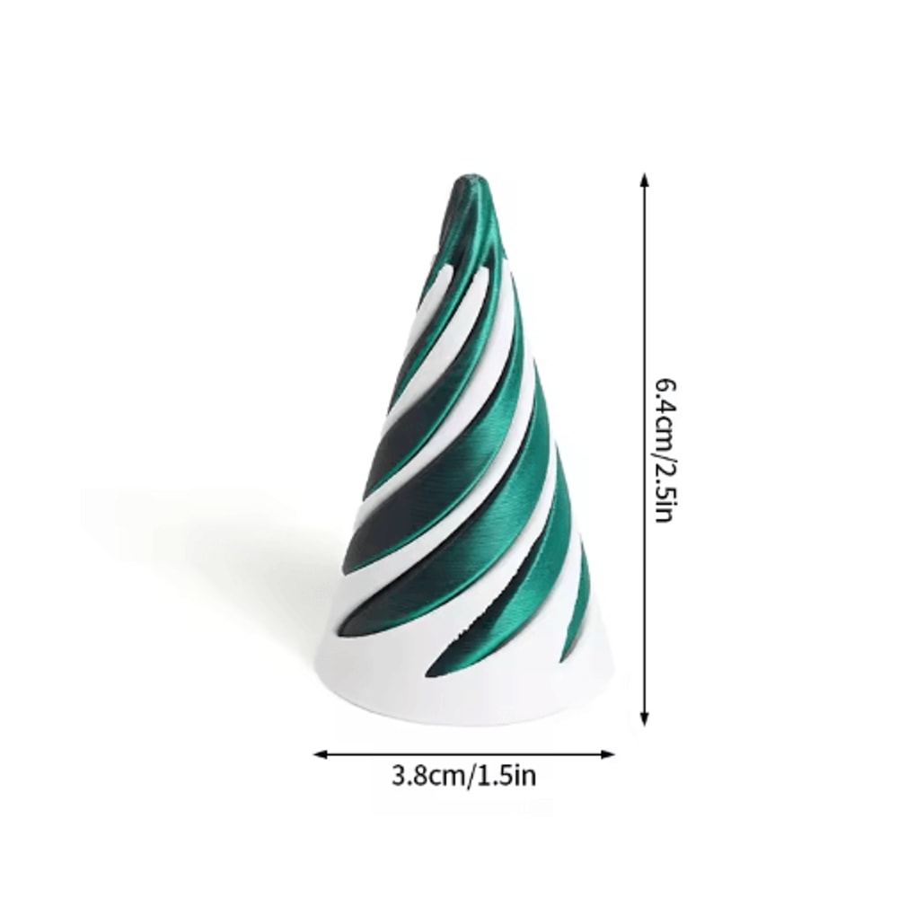 3D Printed Rotating Spiral Pyramid AntiStress Fidget Toy Sensory Desk Decor 21