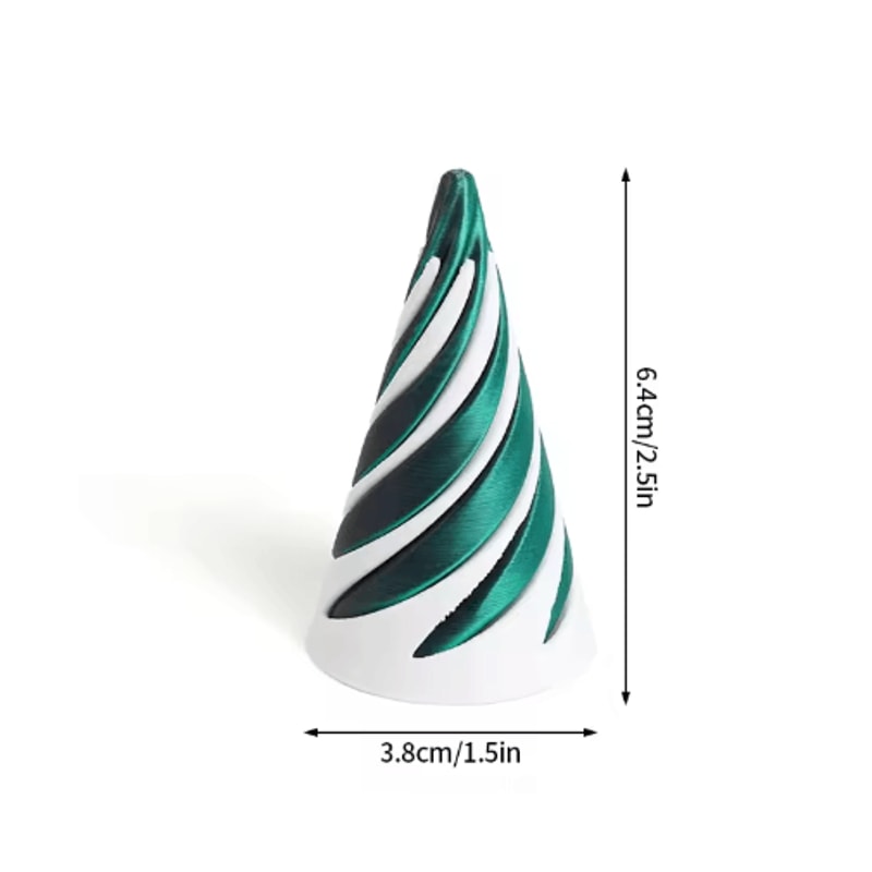 3D Printed Rotating Spiral Pyramid AntiStress Fidget Toy Sensory Desk Decor 21