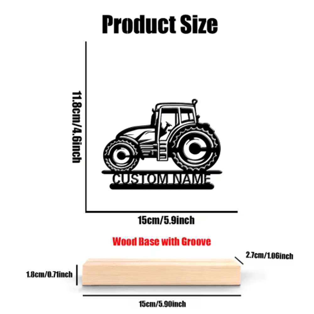 Personalized SUV Metal Art Decor Custom Tabletop Sculpture With Wooden Base For Modern Farmhouse St 5