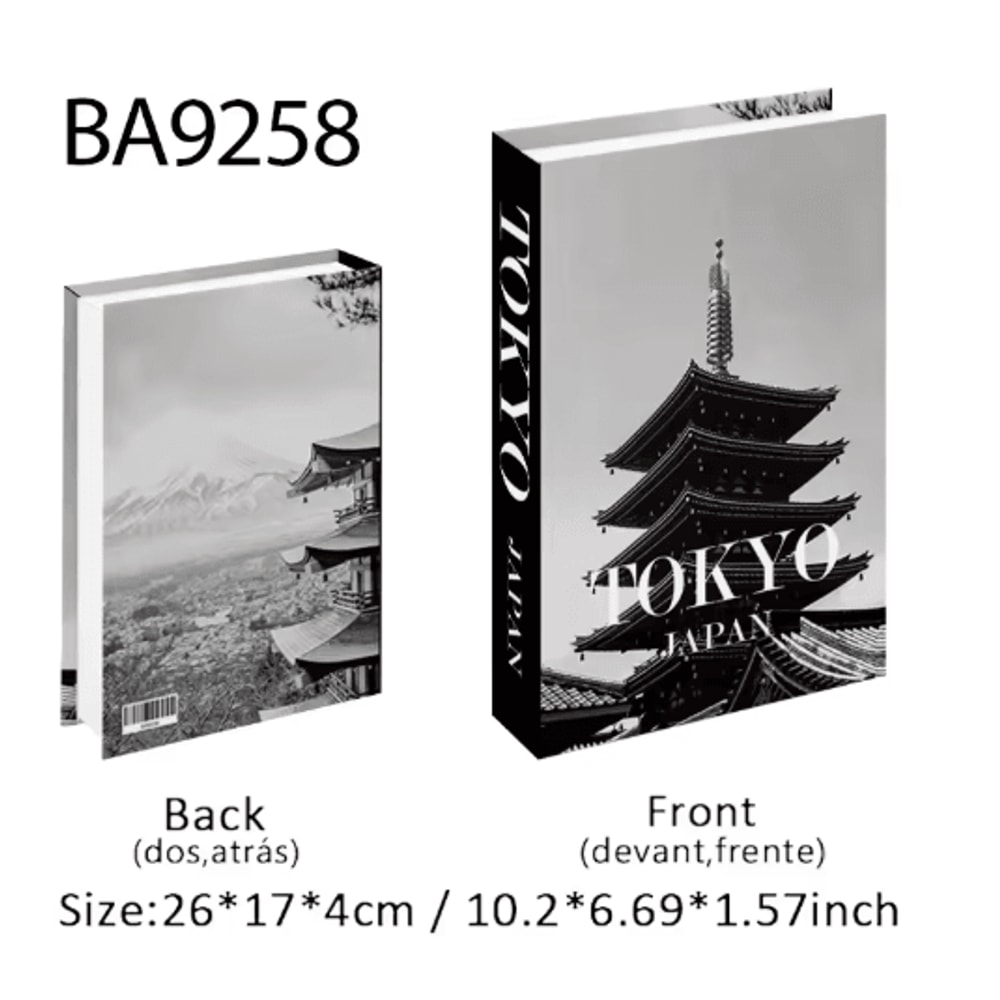 Luxury Decorative Book Storage Box Elegant Fake Book Decor With Hidden Storage 1