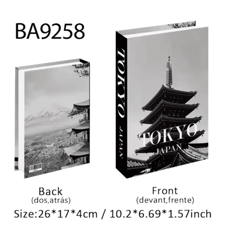 Luxury Decorative Book Storage Box Elegant Fake Book Decor With Hidden Storage 1