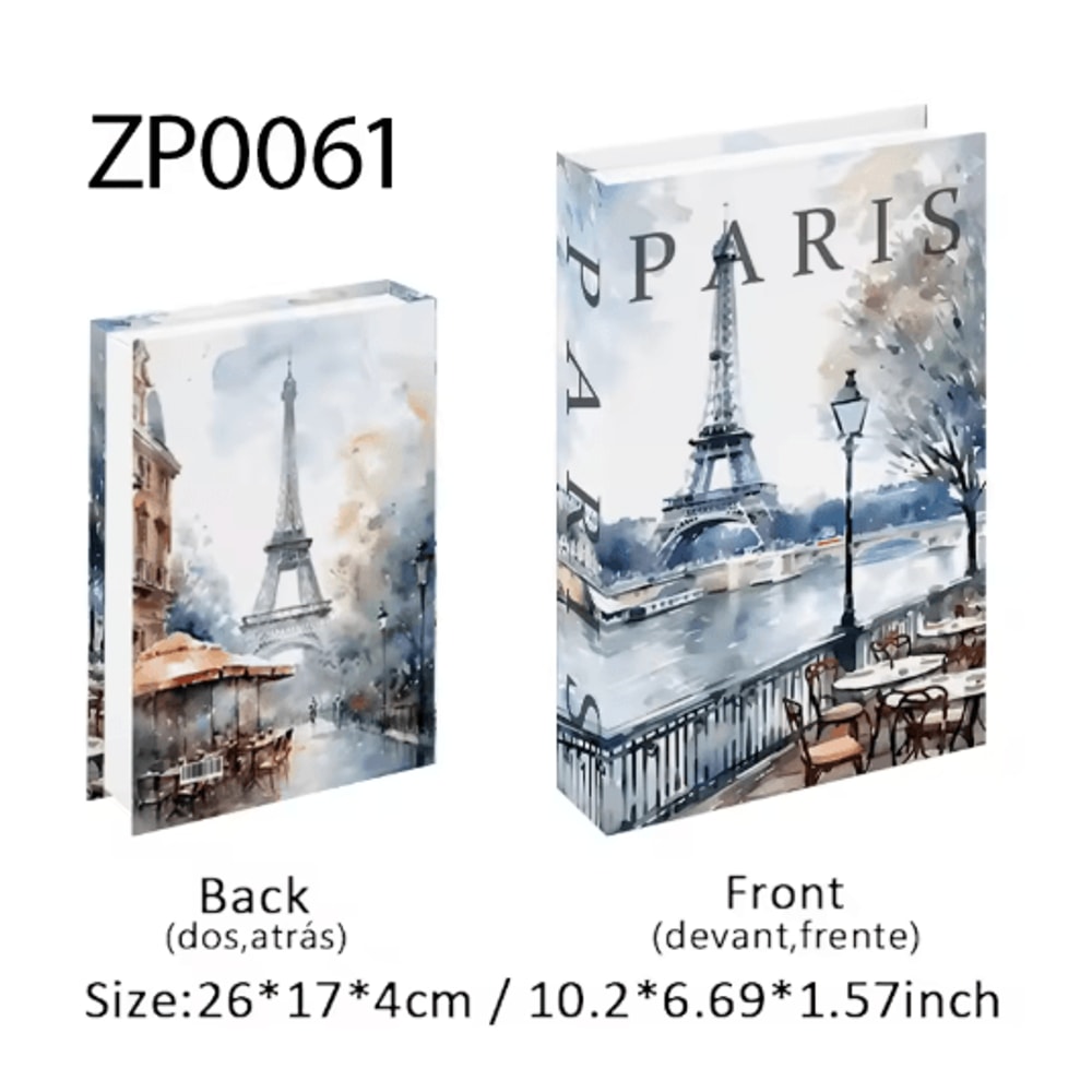 Luxury Decorative Book Storage Box Elegant Fake Book Decor With Hidden Storage 10