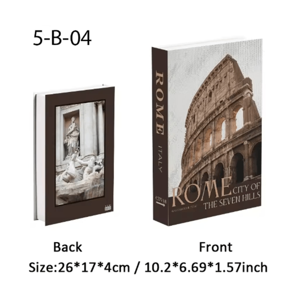 Luxury Decorative Book Storage Box Elegant Fake Book Decor With Hidden Storage 3