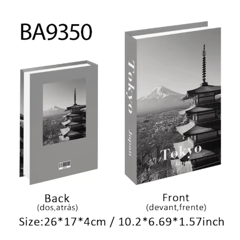 Luxury Decorative Book Storage Box Elegant Fake Book Decor With Hidden Storage 4