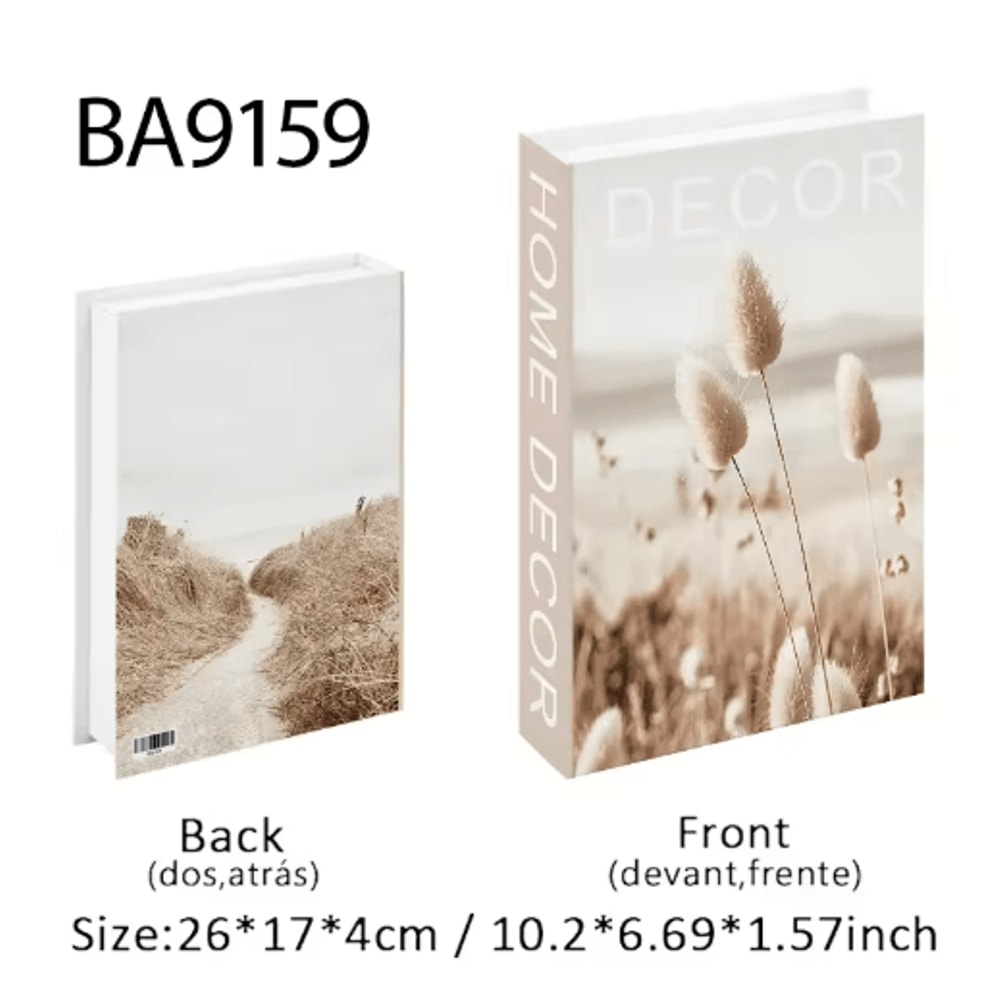 Luxury Decorative Book Storage Box Elegant Fake Book Decor With Hidden Storage 8