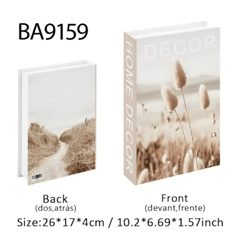 Luxury Decorative Book Storage Box Elegant Fake Book Decor With Hidden Storage 8