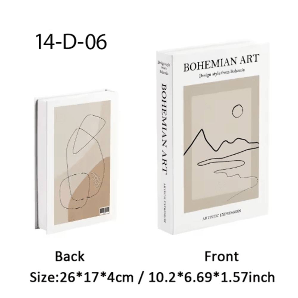 Luxury Decorative Book Storage Box Elegant Fake Book Decor With Hidden Storage 9