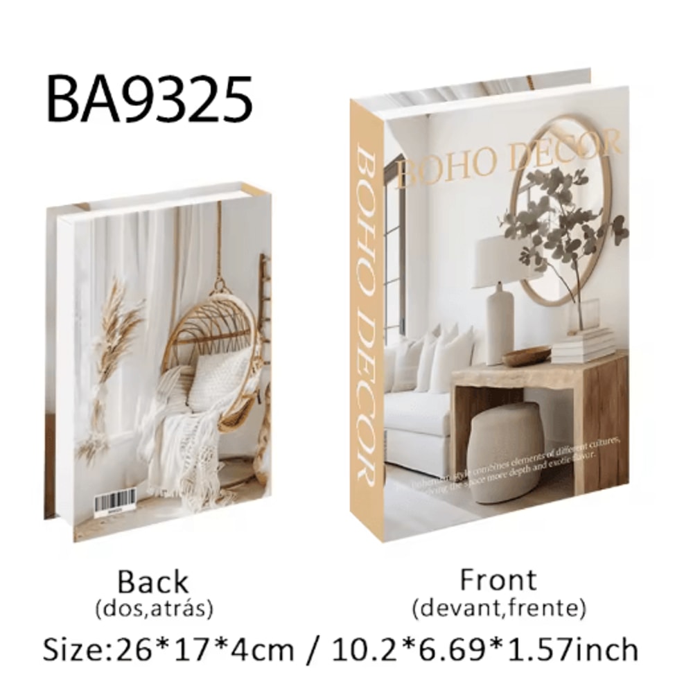 Luxury Decorative Book Storage Box Elegant Fake Book Decor With Hidden Storage 12