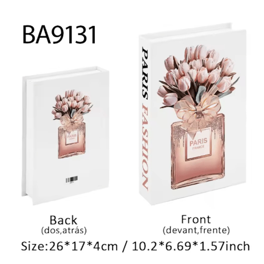 Luxury Decorative Book Storage Box Elegant Fake Book Decor With Hidden Storage 13