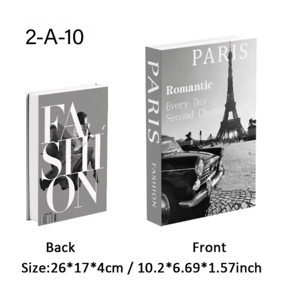 Luxury Decorative Book Storage Box Elegant Fake Book Decor With Hidden Storage 14