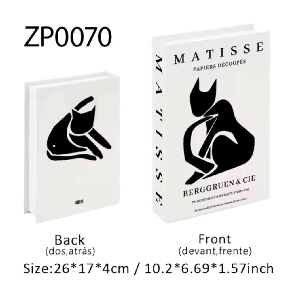 Luxury Decorative Book Storage Box Elegant Fake Book Decor With Hidden Storage 15