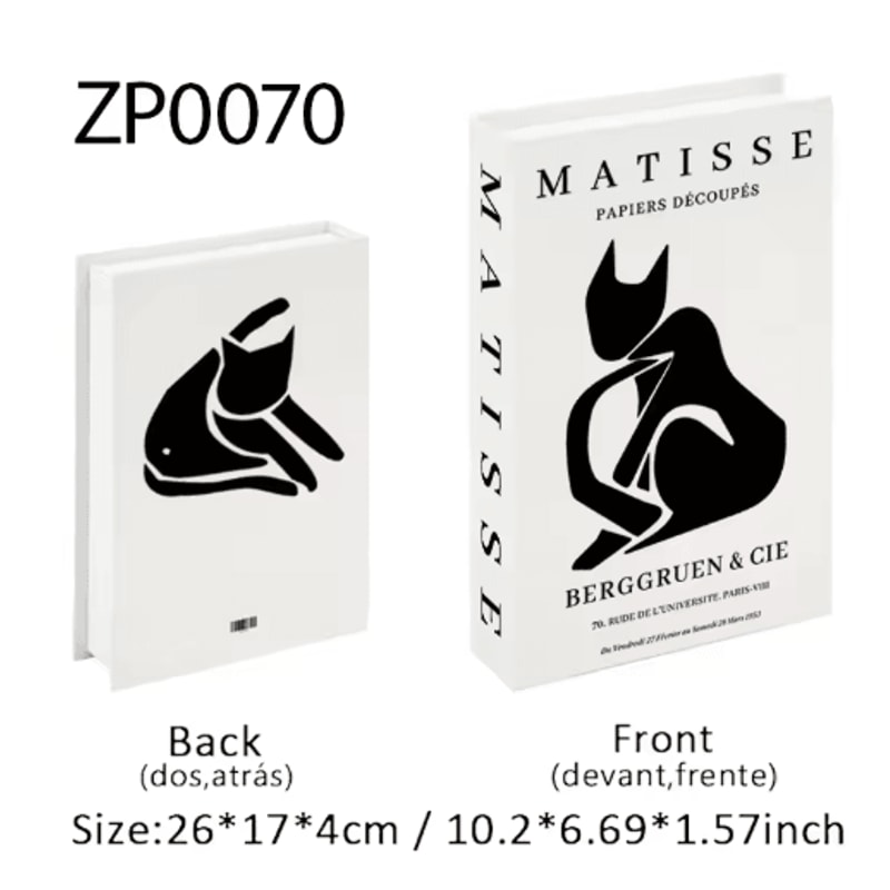 Luxury Decorative Book Storage Box Elegant Fake Book Decor With Hidden Storage 15