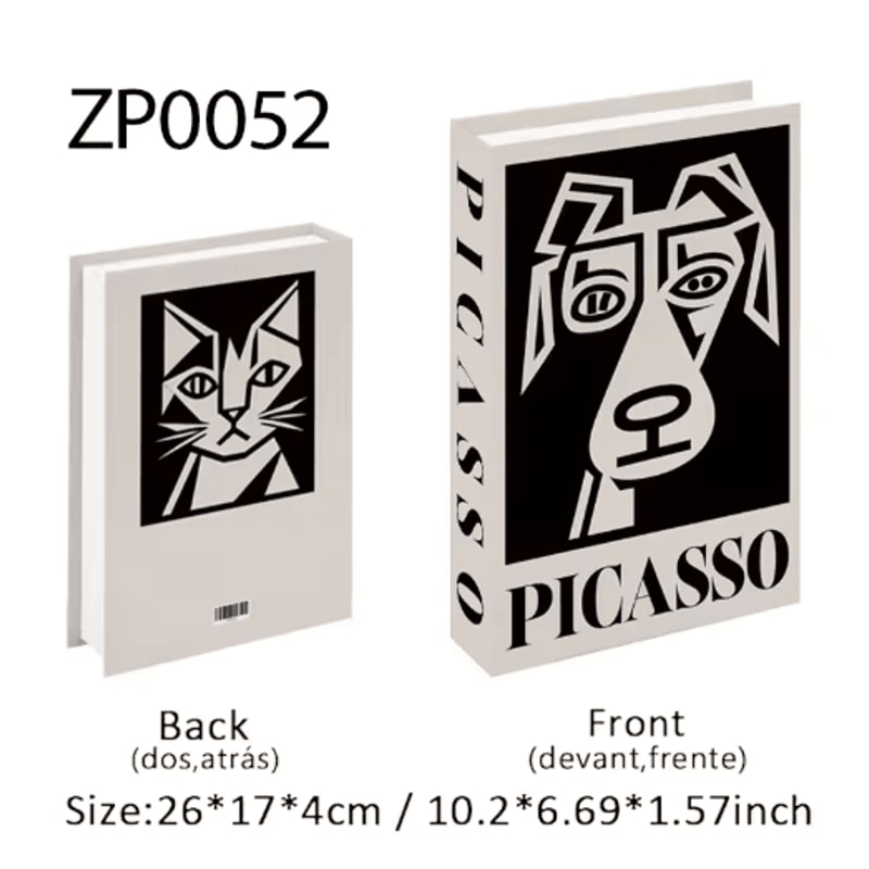 Luxury Decorative Book Storage Box Elegant Fake Book Decor With Hidden Storage 16