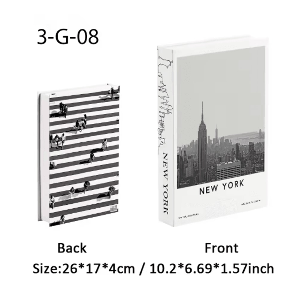 Luxury Decorative Book Storage Box Elegant Fake Book Decor With Hidden Storage 18