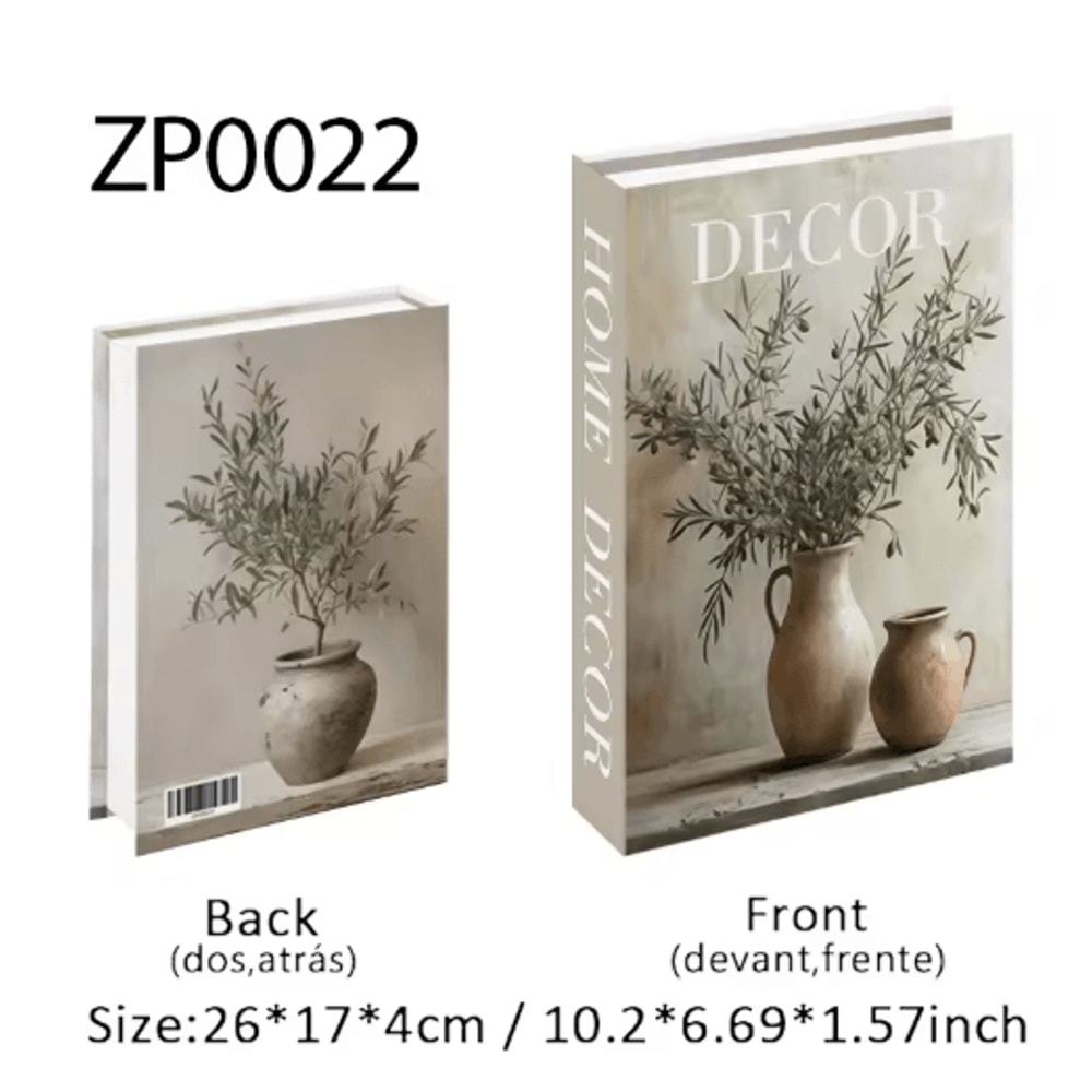 Luxury Decorative Book Storage Box Elegant Fake Book Decor With Hidden Storage 19