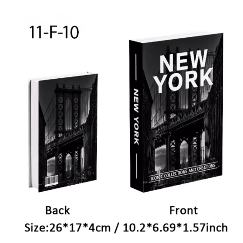 Luxury Decorative Book Storage Box Elegant Fake Book Decor With Hidden Storage 20