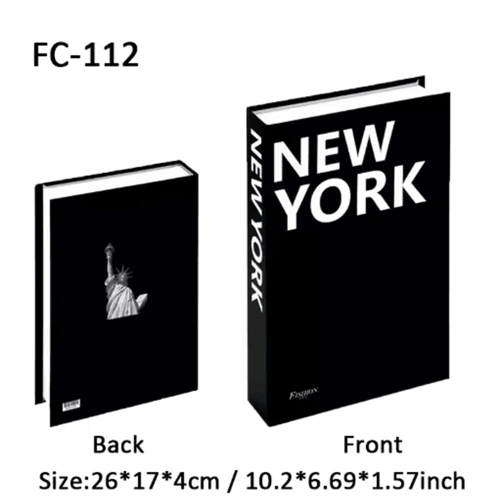 Luxury Decorative Book Storage Box Elegant Fake Book Decor With Hidden Storage 22