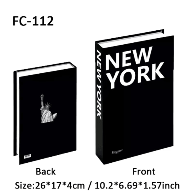 Luxury Decorative Book Storage Box Elegant Fake Book Decor With Hidden Storage 22