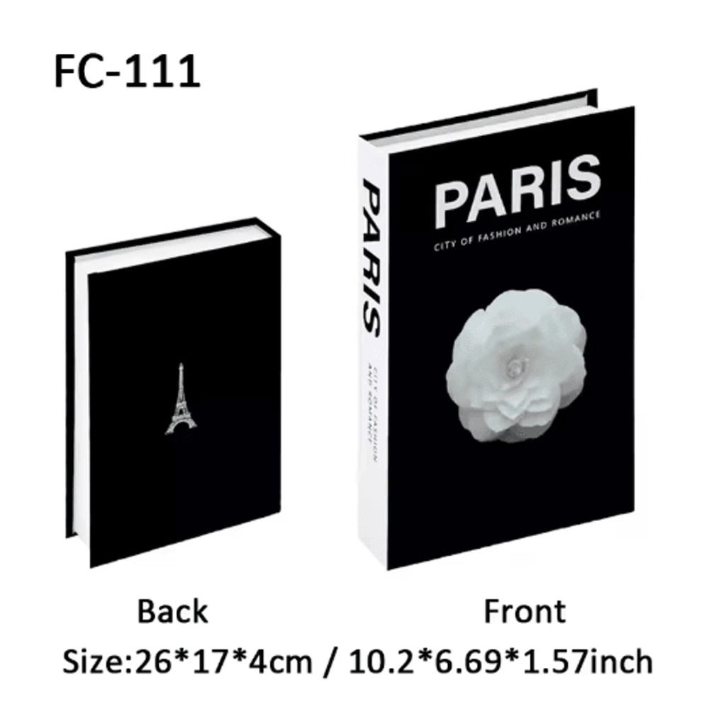 Luxury Decorative Book Storage Box Elegant Fake Book Decor With Hidden Storage 23