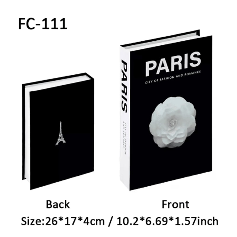 Luxury Decorative Book Storage Box Elegant Fake Book Decor With Hidden Storage 23