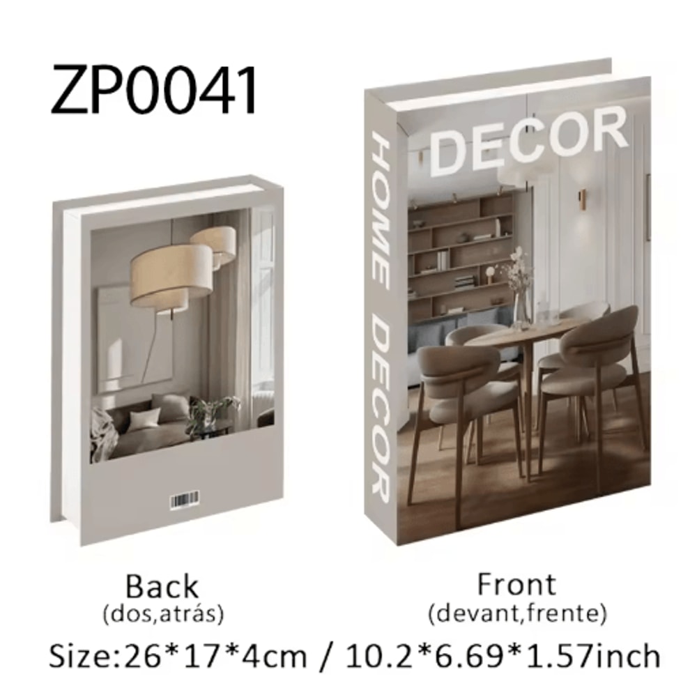 Luxury Decorative Book Storage Box Elegant Fake Book Decor With Hidden Storage 25